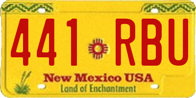 NM license plate 441RBU