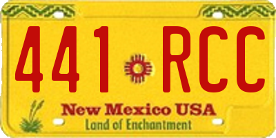 NM license plate 441RCC