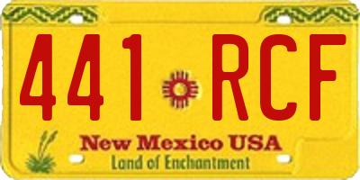 NM license plate 441RCF