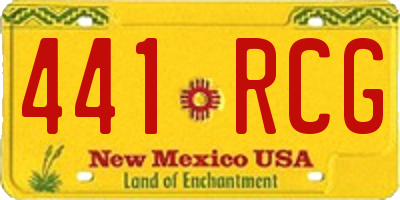 NM license plate 441RCG