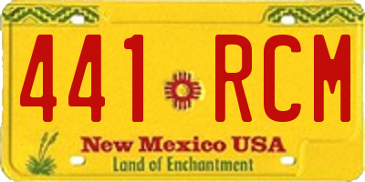 NM license plate 441RCM