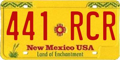 NM license plate 441RCR