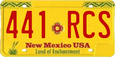 NM license plate 441RCS