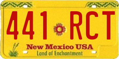 NM license plate 441RCT