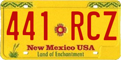 NM license plate 441RCZ