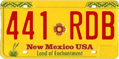 NM license plate 441RDB