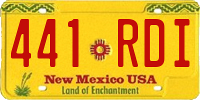 NM license plate 441RDI