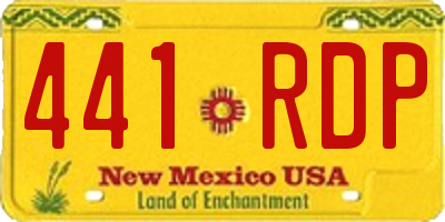 NM license plate 441RDP