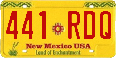 NM license plate 441RDQ