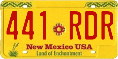 NM license plate 441RDR