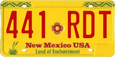 NM license plate 441RDT