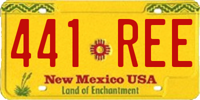 NM license plate 441REE