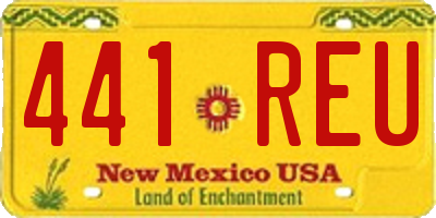 NM license plate 441REU