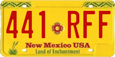 NM license plate 441RFF