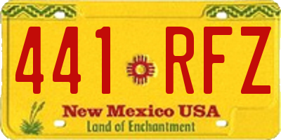NM license plate 441RFZ