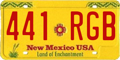 NM license plate 441RGB