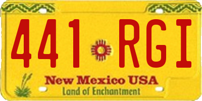 NM license plate 441RGI