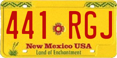 NM license plate 441RGJ