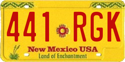 NM license plate 441RGK