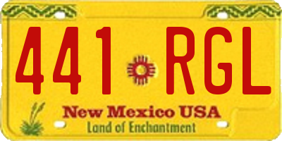 NM license plate 441RGL