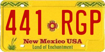 NM license plate 441RGP