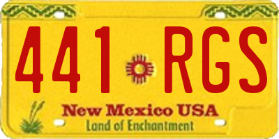 NM license plate 441RGS