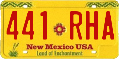 NM license plate 441RHA