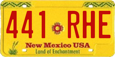 NM license plate 441RHE
