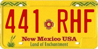 NM license plate 441RHF