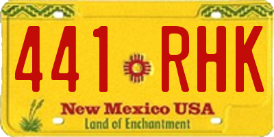 NM license plate 441RHK