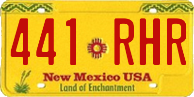 NM license plate 441RHR