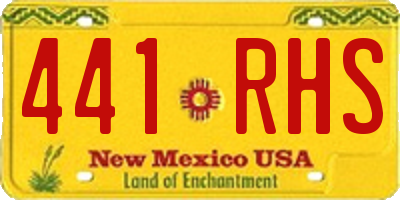 NM license plate 441RHS