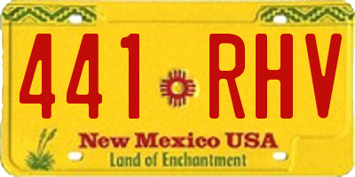 NM license plate 441RHV
