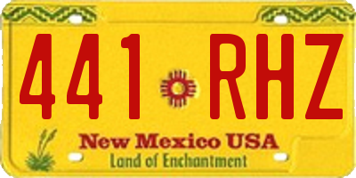 NM license plate 441RHZ