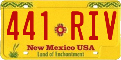 NM license plate 441RIV