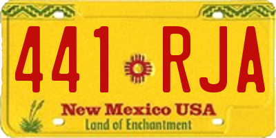 NM license plate 441RJA
