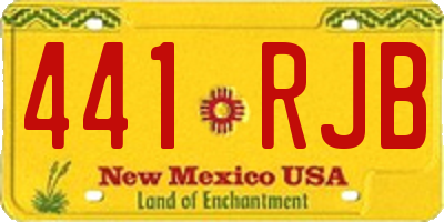 NM license plate 441RJB