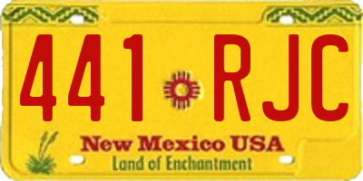 NM license plate 441RJC