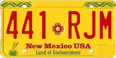 NM license plate 441RJM