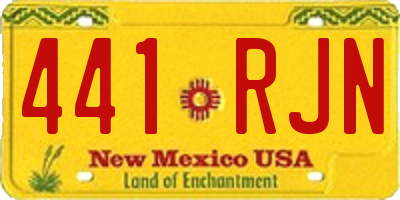 NM license plate 441RJN