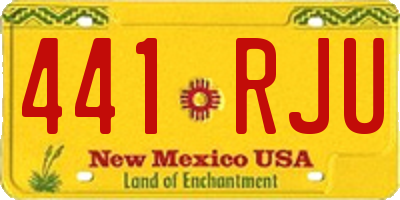 NM license plate 441RJU