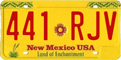 NM license plate 441RJV