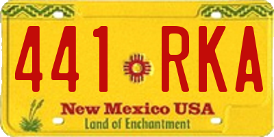 NM license plate 441RKA