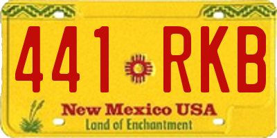 NM license plate 441RKB