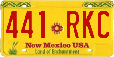NM license plate 441RKC