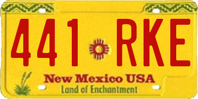 NM license plate 441RKE