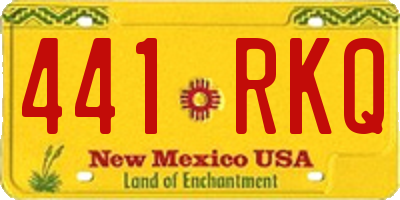 NM license plate 441RKQ