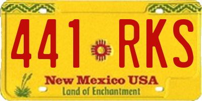 NM license plate 441RKS