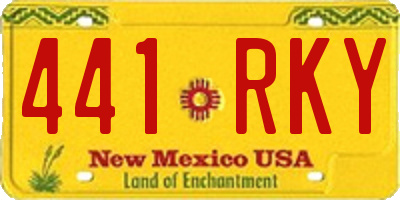 NM license plate 441RKY