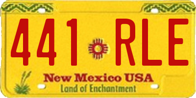 NM license plate 441RLE